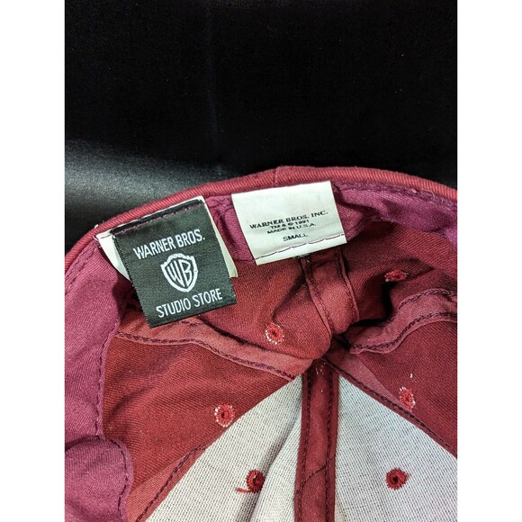 VTG 1991 Warner Bros Studio Maroon Hat Cap Sylvester The Cat Embroidered Sz Smal - Picture 7 of 8